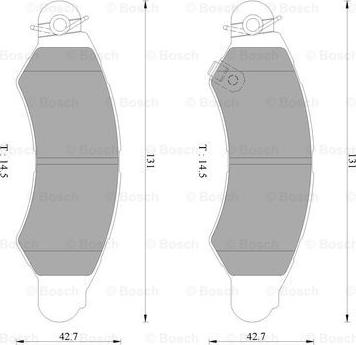 BOSCH 0 986 AB2 425 - Комплект спирачно феродо, дискови спирачки vvparts.bg