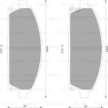 BOSCH 0 986 AB2 423 - Комплект спирачно феродо, дискови спирачки vvparts.bg