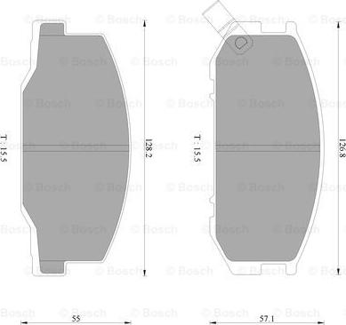 BOSCH 0 986 AB2 471 - Комплект спирачно феродо, дискови спирачки vvparts.bg