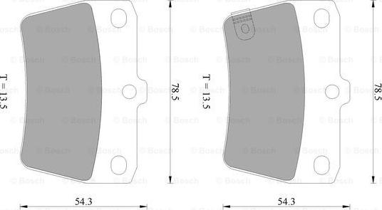 BOSCH 0 986 AB2 477 - Комплект спирачно феродо, дискови спирачки vvparts.bg