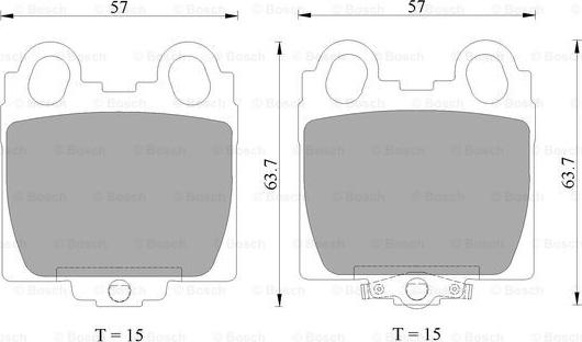 BOSCH 0 986 AB2 552 - Комплект спирачно феродо, дискови спирачки vvparts.bg