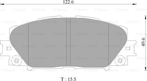 BOSCH 0 986 AB2 500 - Комплект спирачно феродо, дискови спирачки vvparts.bg