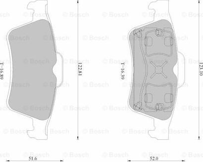 BOSCH 0 986 AB2 530 - Комплект спирачно феродо, дискови спирачки vvparts.bg