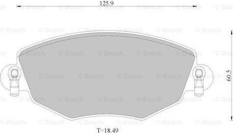 BOSCH 0 986 AB2 529 - Комплект спирачно феродо, дискови спирачки vvparts.bg