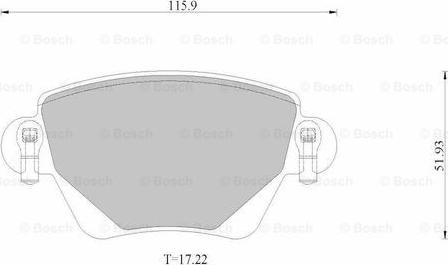 BOSCH 0 986 AB2 528 - Комплект спирачно феродо, дискови спирачки vvparts.bg