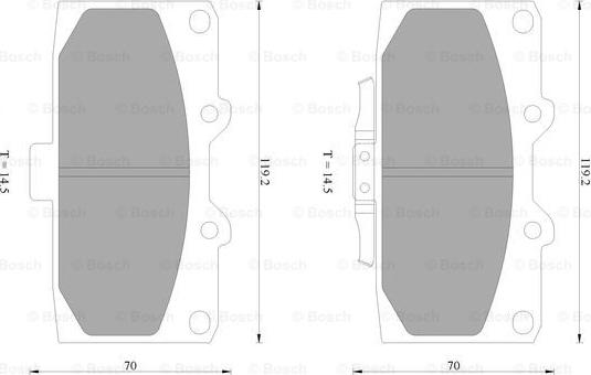 BOSCH 0 986 AB2 657 - Комплект спирачно феродо, дискови спирачки vvparts.bg