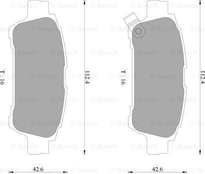 BOSCH 0 986 AB2 673 - Комплект спирачно феродо, дискови спирачки vvparts.bg