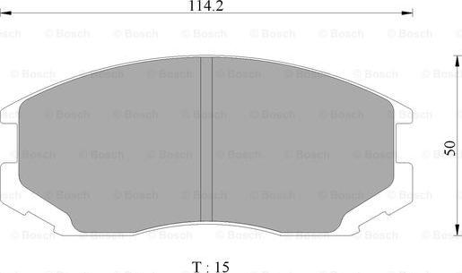 BOSCH 0 986 AB2 066 - Комплект спирачно феродо, дискови спирачки vvparts.bg