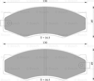 BOSCH 0 986 AB2 005 - Комплект спирачно феродо, дискови спирачки vvparts.bg