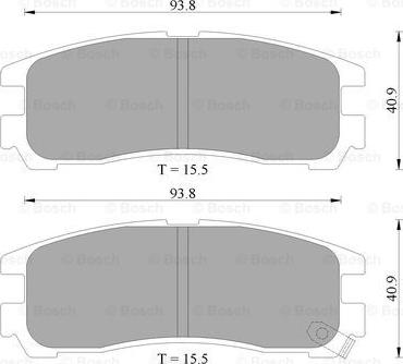 BOSCH 0 986 AB2 011 - Комплект спирачно феродо, дискови спирачки vvparts.bg