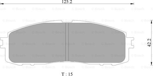 BOSCH 0 986 AB2 080 - Комплект спирачно феродо, дискови спирачки vvparts.bg