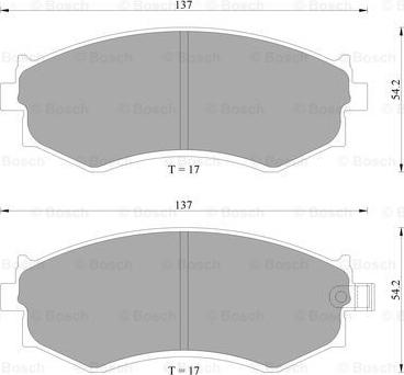 BOSCH 0 986 AB2 030 - Комплект спирачно феродо, дискови спирачки vvparts.bg