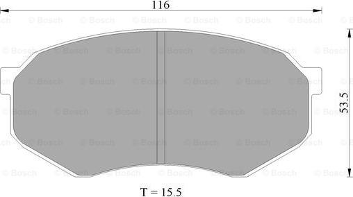 BOSCH 0 986 AB2 037 - Комплект спирачно феродо, дискови спирачки vvparts.bg