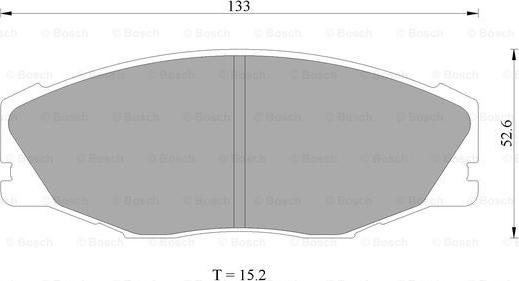 BOSCH 0 986 AB2 025 - Комплект спирачно феродо, дискови спирачки vvparts.bg