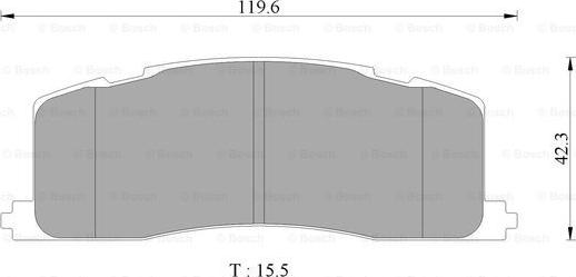 BOSCH 0 986 AB2 075 - Комплект спирачно феродо, дискови спирачки vvparts.bg