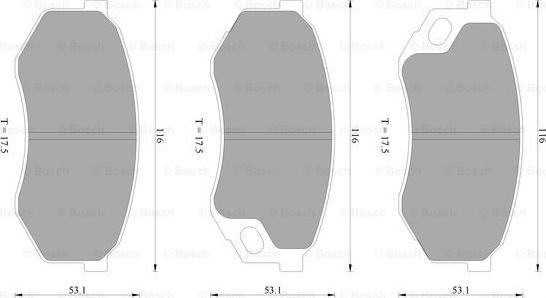 BOSCH 0 986 AB2 399 - Комплект спирачно феродо, дискови спирачки vvparts.bg