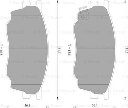 BOSCH 0 986 AB2 390 - Комплект спирачно феродо, дискови спирачки vvparts.bg