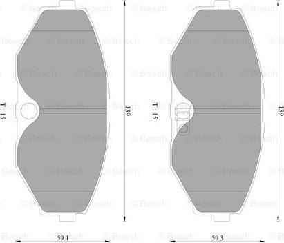 BOSCH 0 986 AB2 345 - Комплект спирачно феродо, дискови спирачки vvparts.bg