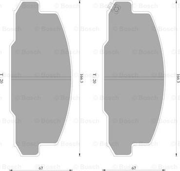 BOSCH 0 986 AB2 347 - Комплект спирачно феродо, дискови спирачки vvparts.bg