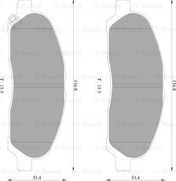 BOSCH 0 986 AB2 353 - Комплект спирачно феродо, дискови спирачки vvparts.bg