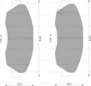 BOSCH 0 986 AB2 363 - Комплект спирачно феродо, дискови спирачки vvparts.bg