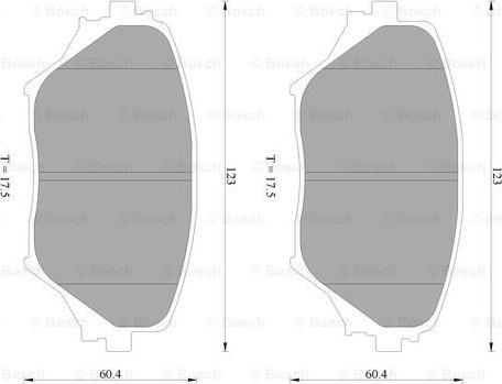 BOSCH 0 986 AB2 383 - Комплект спирачно феродо, дискови спирачки vvparts.bg