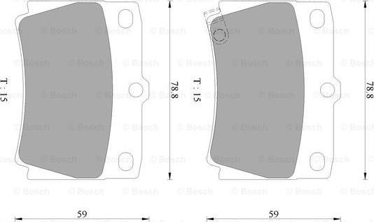 BOSCH 0 986 AB2 331 - Комплект спирачно феродо, дискови спирачки vvparts.bg