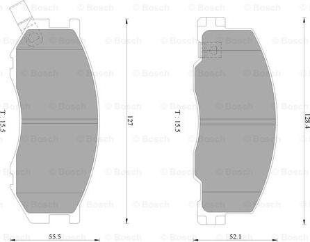 BOSCH 0 986 AB2 333 - Комплект спирачно феродо, дискови спирачки vvparts.bg