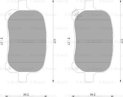 BOSCH 0 986 AB2 326 - Комплект спирачно феродо, дискови спирачки vvparts.bg