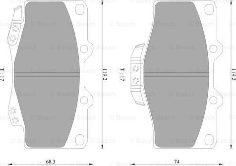 BOSCH 0 986 AB2 321 - Комплект спирачно феродо, дискови спирачки vvparts.bg