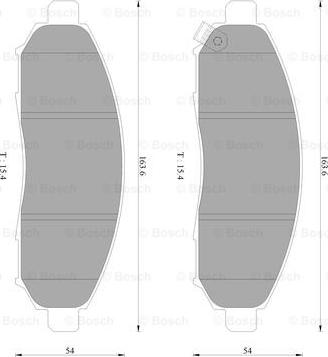 BOSCH 0 986 AB2 372 - Комплект спирачно феродо, дискови спирачки vvparts.bg