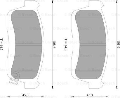 BOSCH 0 986 AB2 290 - Комплект спирачно феродо, дискови спирачки vvparts.bg