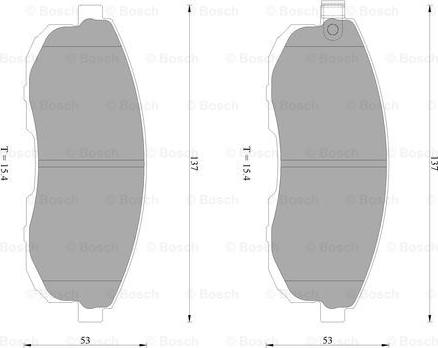 BOSCH 0 986 AB2 292 - Комплект спирачно феродо, дискови спирачки vvparts.bg