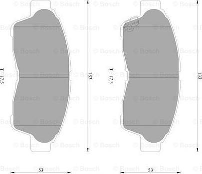 BOSCH 0 986 AB2 242 - Комплект спирачно феродо, дискови спирачки vvparts.bg