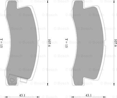 BOSCH 0 986 AB2 258 - Комплект спирачно феродо, дискови спирачки vvparts.bg