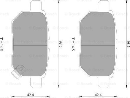 BOSCH 0 986 AB2 269 - Комплект спирачно феродо, дискови спирачки vvparts.bg