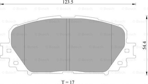 BOSCH 0 986 AB2 268 - Комплект спирачно феродо, дискови спирачки vvparts.bg