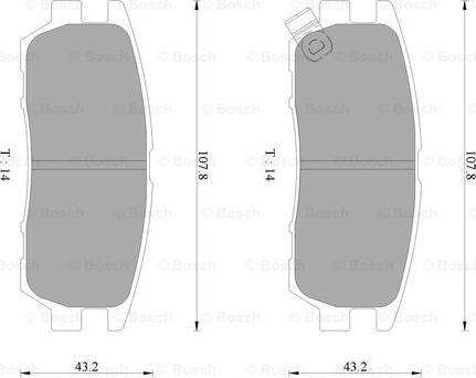 BOSCH 0 986 AB2 208 - Комплект спирачно феродо, дискови спирачки vvparts.bg