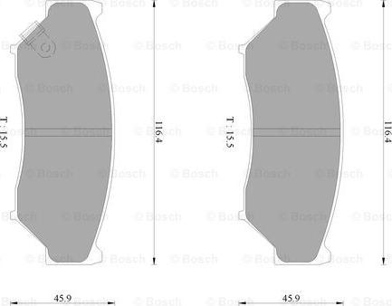 BOSCH 0 986 AB2 211 - Комплект спирачно феродо, дискови спирачки vvparts.bg