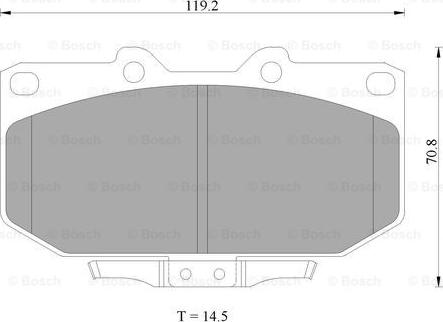 BOSCH 0 986 AB2 280 - Комплект спирачно феродо, дискови спирачки vvparts.bg