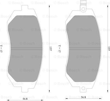 BOSCH 0 986 AB2 288 - Комплект спирачно феродо, дискови спирачки vvparts.bg