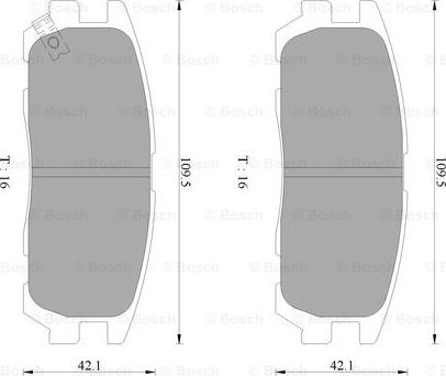 BOSCH 0 986 AB2 235 - Комплект спирачно феродо, дискови спирачки vvparts.bg