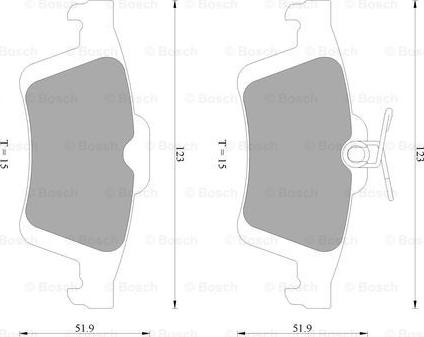 BOSCH 0 986 AB2 270 - Комплект спирачно феродо, дискови спирачки vvparts.bg