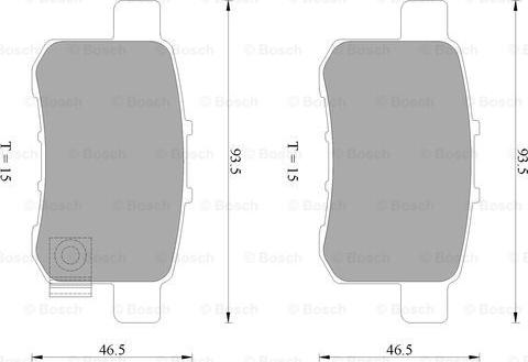 BOSCH 0 986 AB2 273 - Комплект спирачно феродо, дискови спирачки vvparts.bg