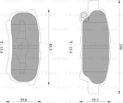 BOSCH 0 986 AB2 754 - Комплект спирачно феродо, дискови спирачки vvparts.bg