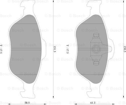 BOSCH 0 986 AB2 779 - Комплект спирачно феродо, дискови спирачки vvparts.bg