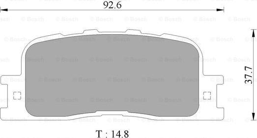 BOSCH 0 986 AB2 774 - Комплект спирачно феродо, дискови спирачки vvparts.bg