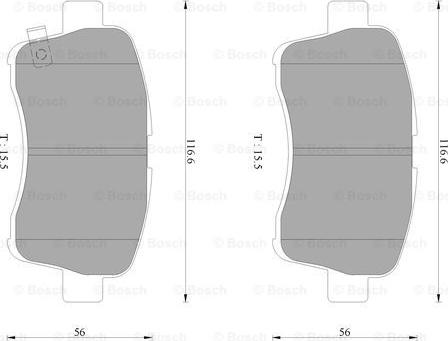 BOSCH 0 986 AB2 778 - Комплект спирачно феродо, дискови спирачки vvparts.bg