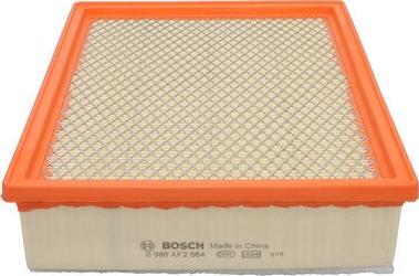 BOSCH 0 986 AF2 664 - Въздушен филтър vvparts.bg