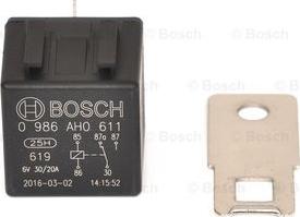 BOSCH 0 986 AH0 611 - Реле, работен ток vvparts.bg